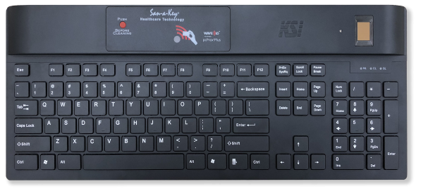 KSI-1700 Secure Clinical Desktop keyboard RFIDeas Crossmatch FIPS 201